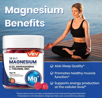 VEV 14-in-1 Magnesium Gummies